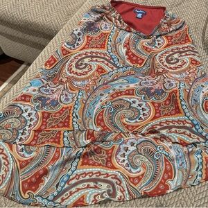 Women’s size 10 high-low Colorful Paisley Skirt